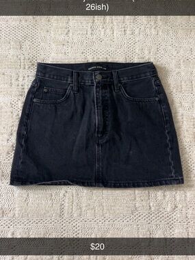 Aritzia Denim forum Black Jean Skirt
